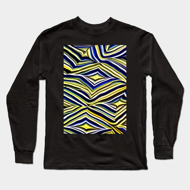 African Print Pattern Long Sleeve T-Shirt by Prilidiarts